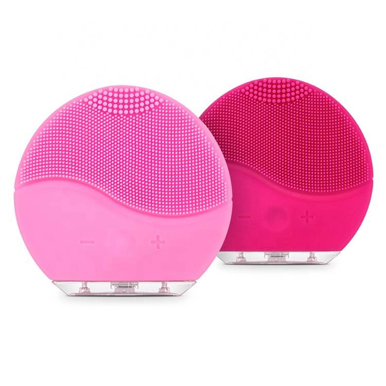 Electric silicone face massage cleansing facial brush for home